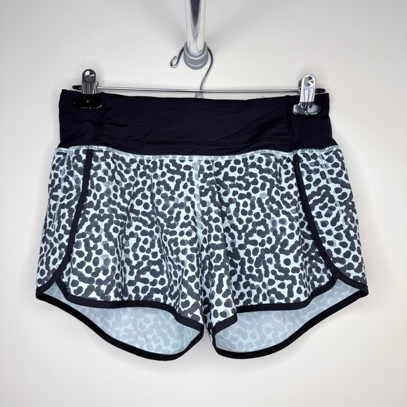 Lululemon Run Times Short 4‑Way Stretch – Ace Spot Tranquil Blue/Black – Women - Picture 4 of 9